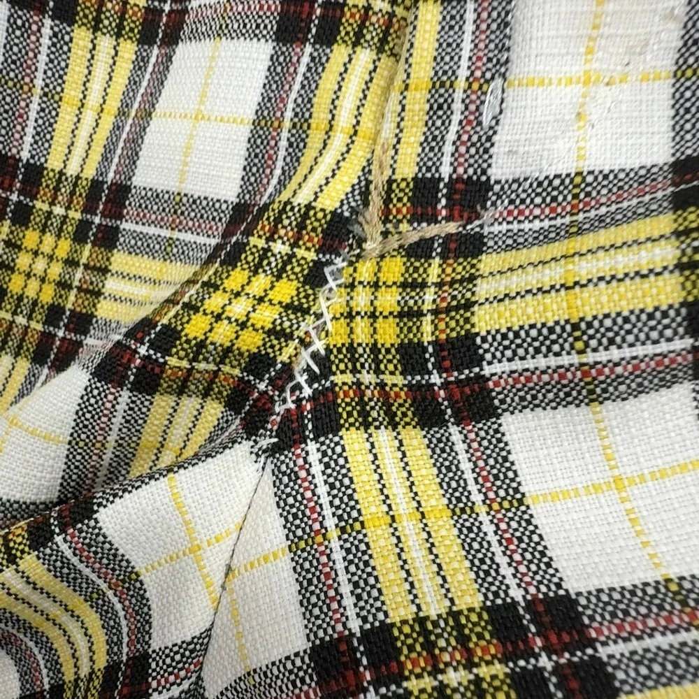 Vintage Jaymar Slacks Mens 40 Yellow Plaid Sansabelt Retro 70s Dress Pants Style